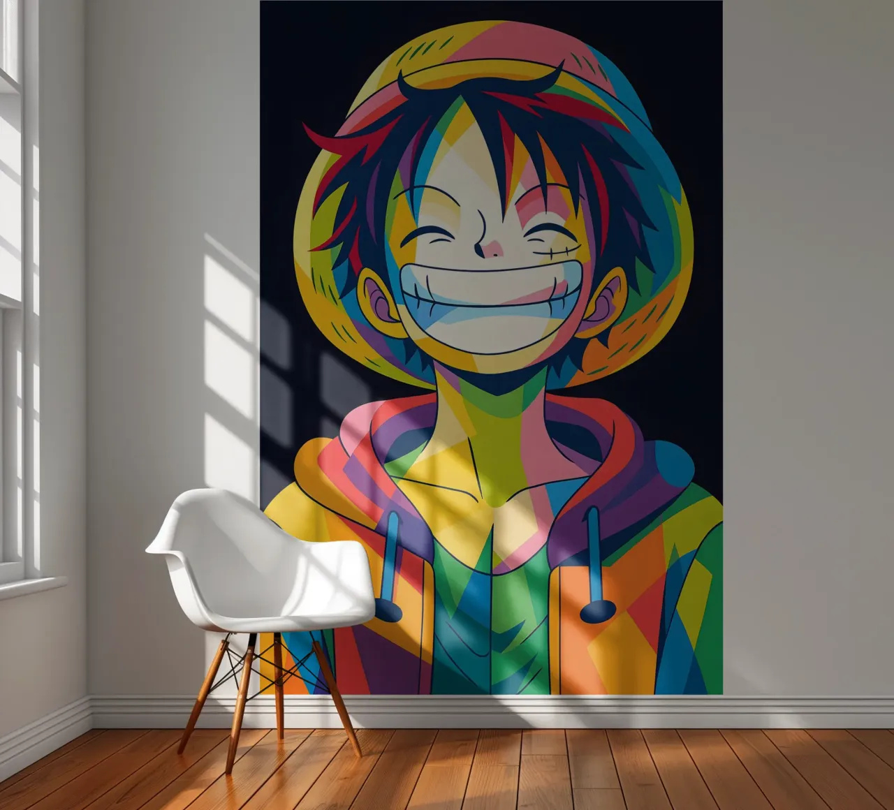 Monkey d Luffy big smile pop art photo wallpaper by BONANZA