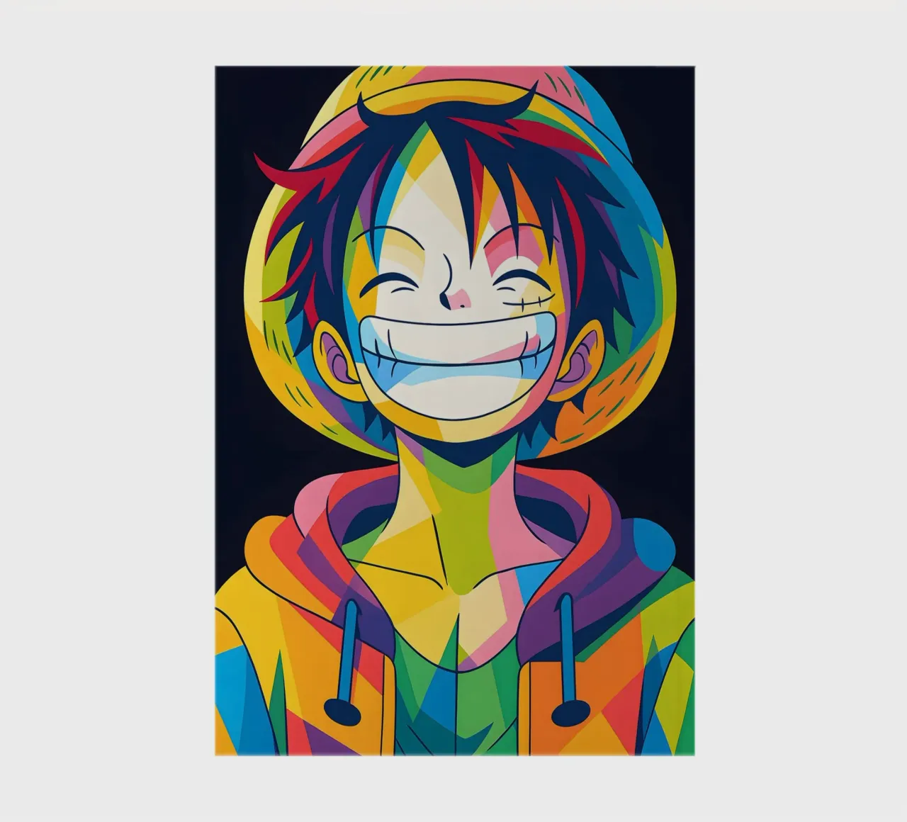 Monkey d Luffy big smile pop art notebook by BONANZA