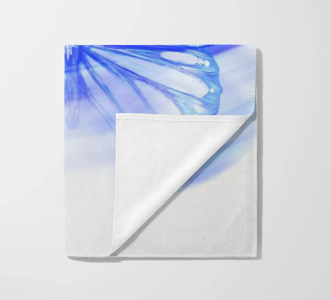 Electric Blue Butterfly - Abstract Aura Spirit Art beach towel by NorwesClub