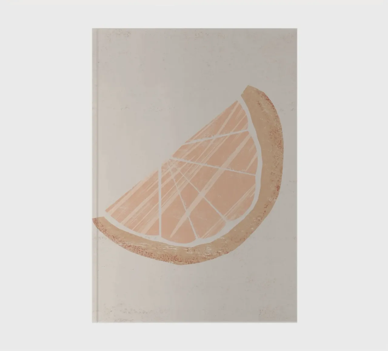 Tranche de pamplemousse minimaliste - Art fruitier rose pastel carnet de notes de NorwesClub