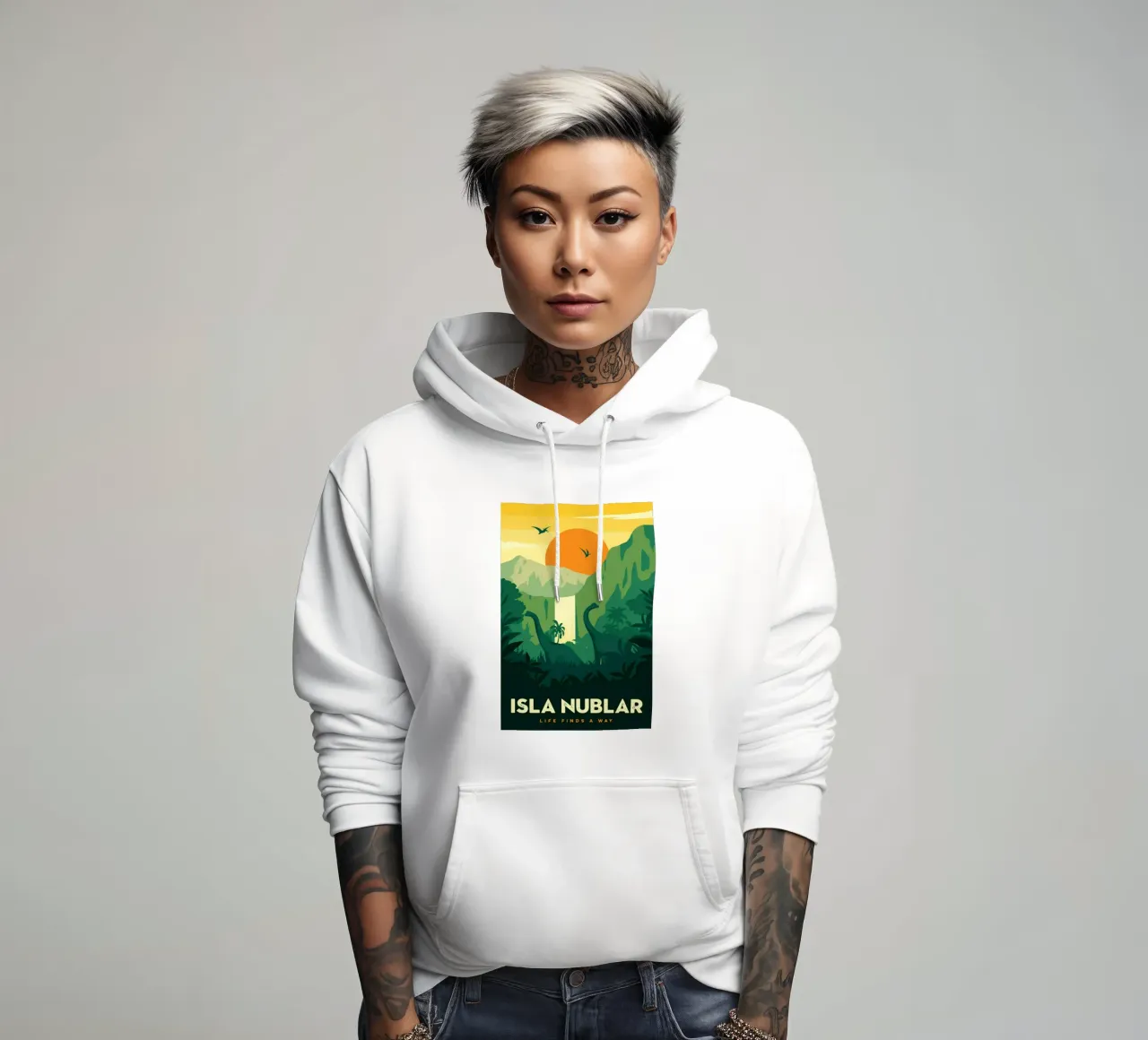 Isla Nublar La vita trova un modo felpa con cappuccio da Alice Slatera