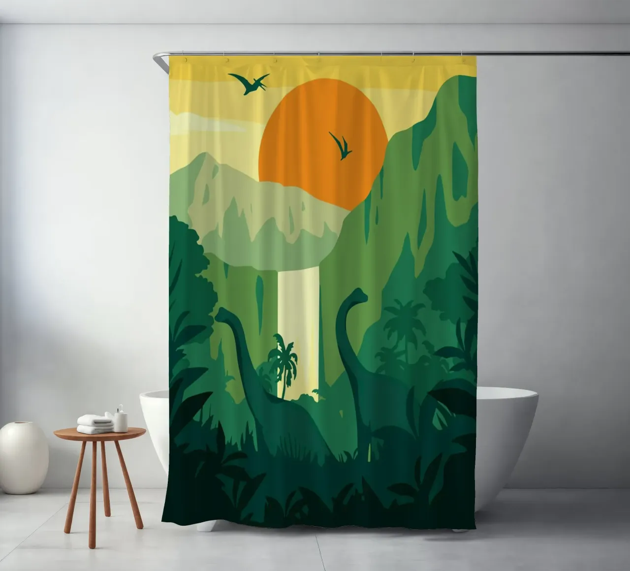 Isla Nublar La vita trova un modo tenda da doccia da Alice Slatera