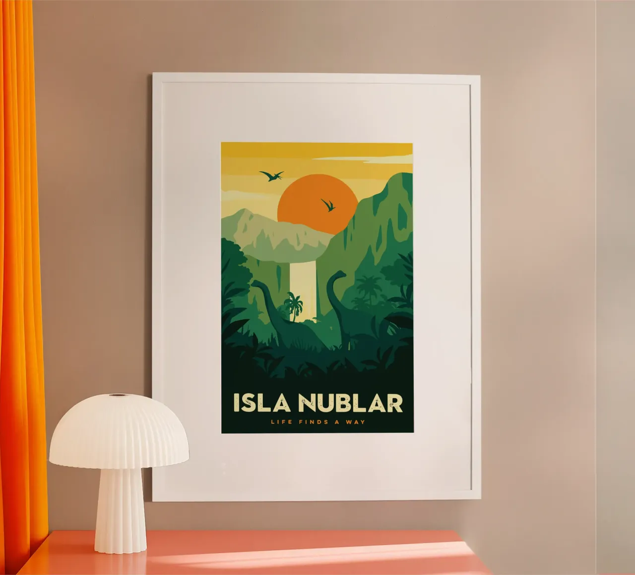Isla Nublar La vita trova un modo carta hahnemühle da Alice Slatera