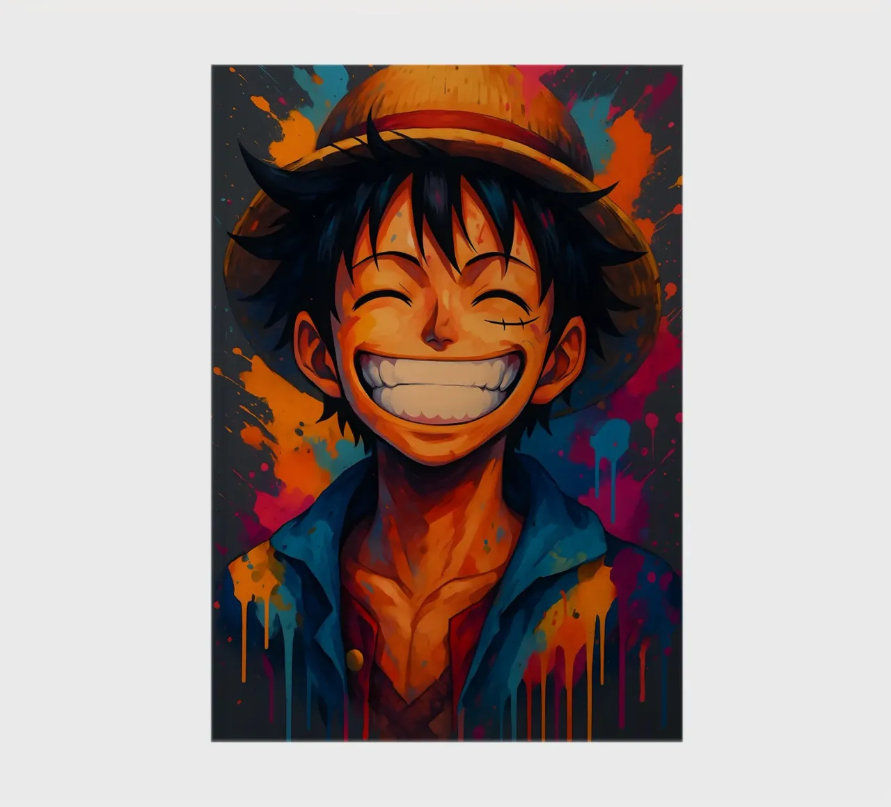 Monkey d Luffy big smile wathercolor notebook by BONANZA