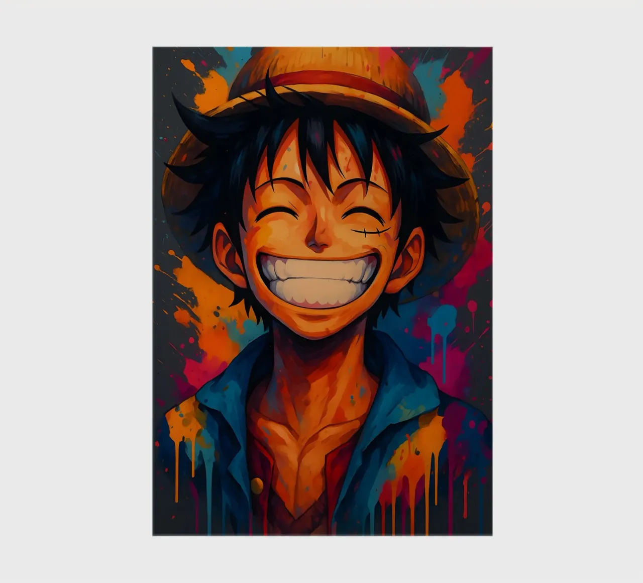 Monkey d Luffy big smile wathercolor notebook by BONANZA