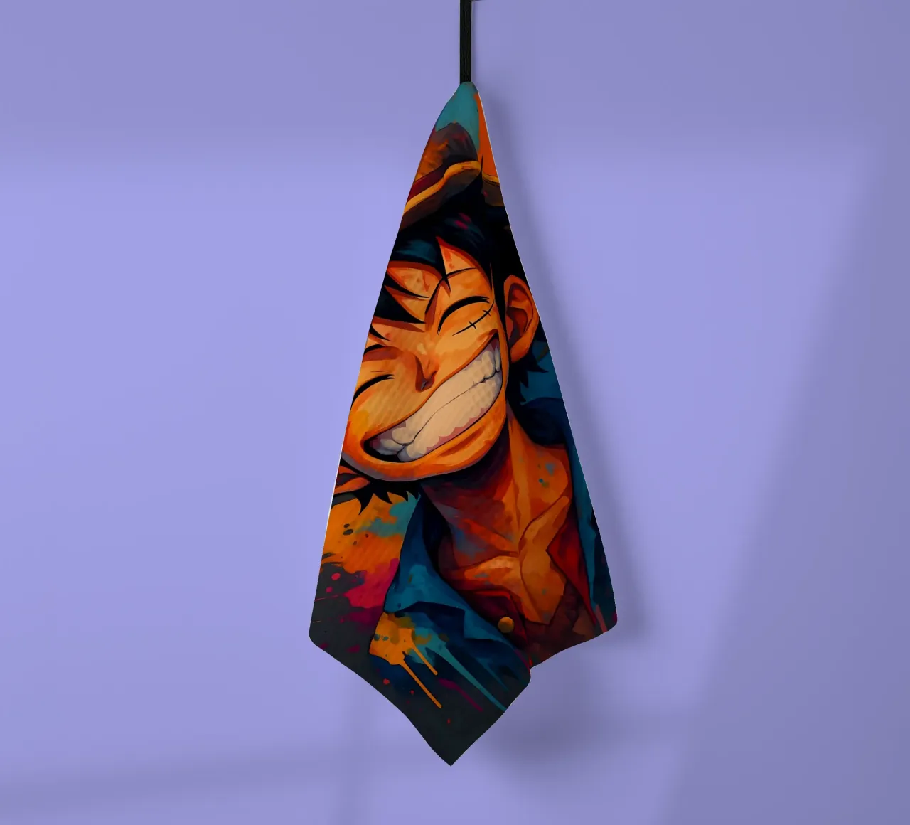 Monkey d Luffy grande sorriso wathercolor canovaccio da cucina da BONANZA