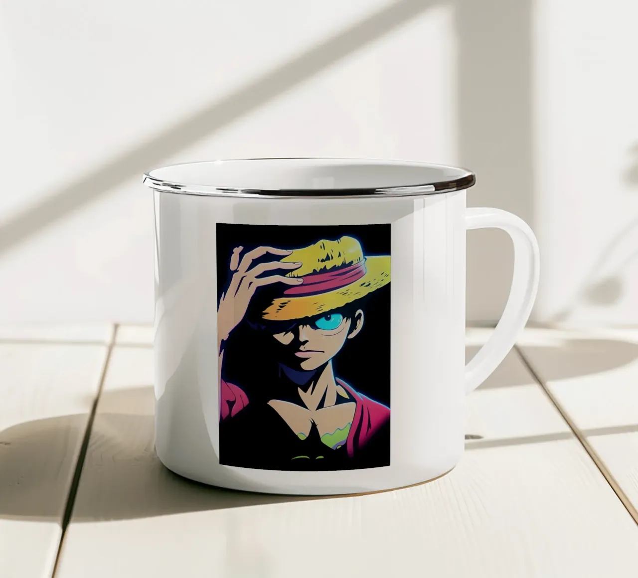 Monkey d Luffy neon scuro tazza in smalto da BONANZA