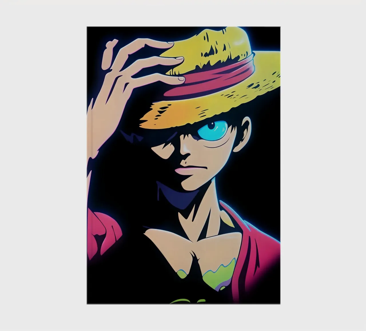 Monkey d Luffy dark neon notebook by BONANZA