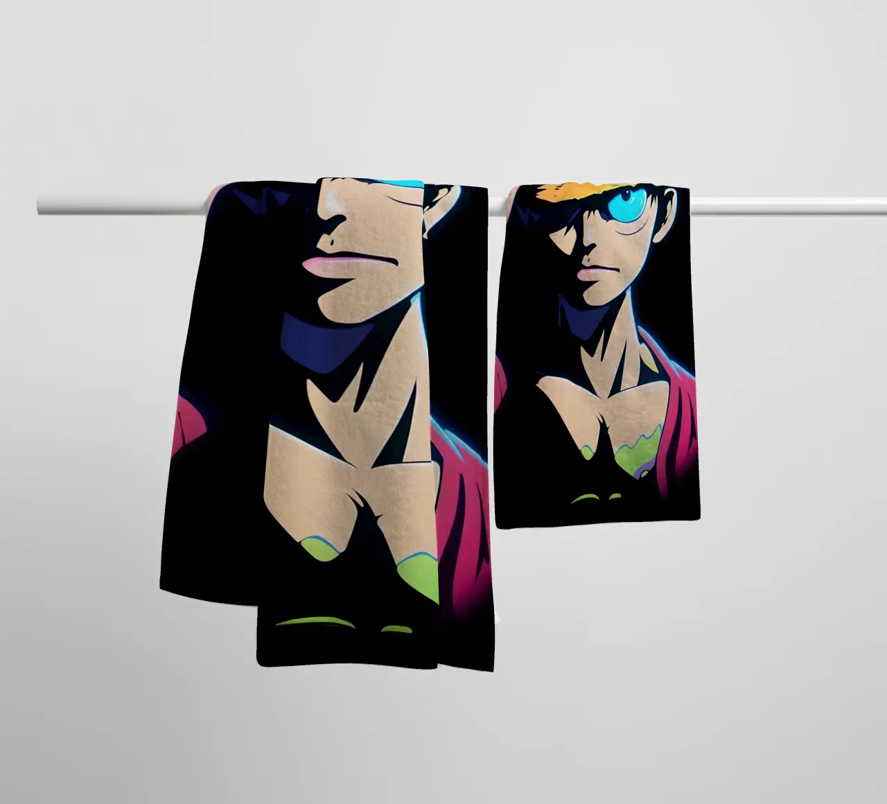 Monkey d Luffy neon scuro asciugamano da bagno da BONANZA
