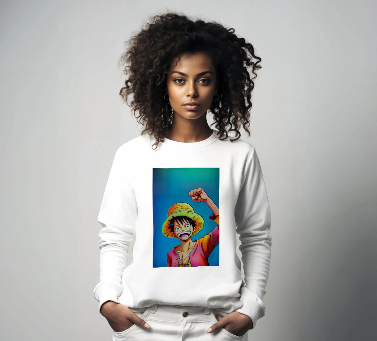 Scimmia d Luffy wpap neon felpa da BONANZA