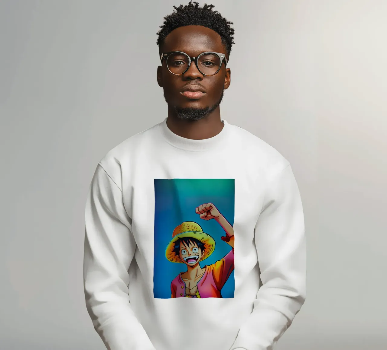 Aap d Luffy wpap neon sweatshirt van BONANZA