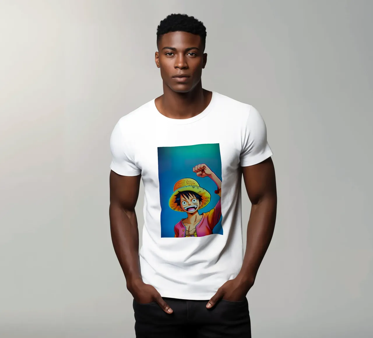 Scimmia d Luffy wpap neon t-shirt da BONANZA