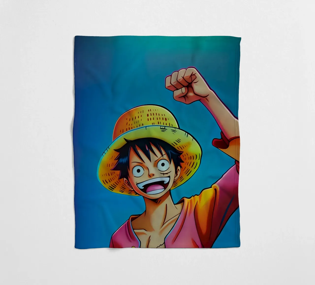 Scimmia d Luffy wpap neon coperta in pile da BONANZA