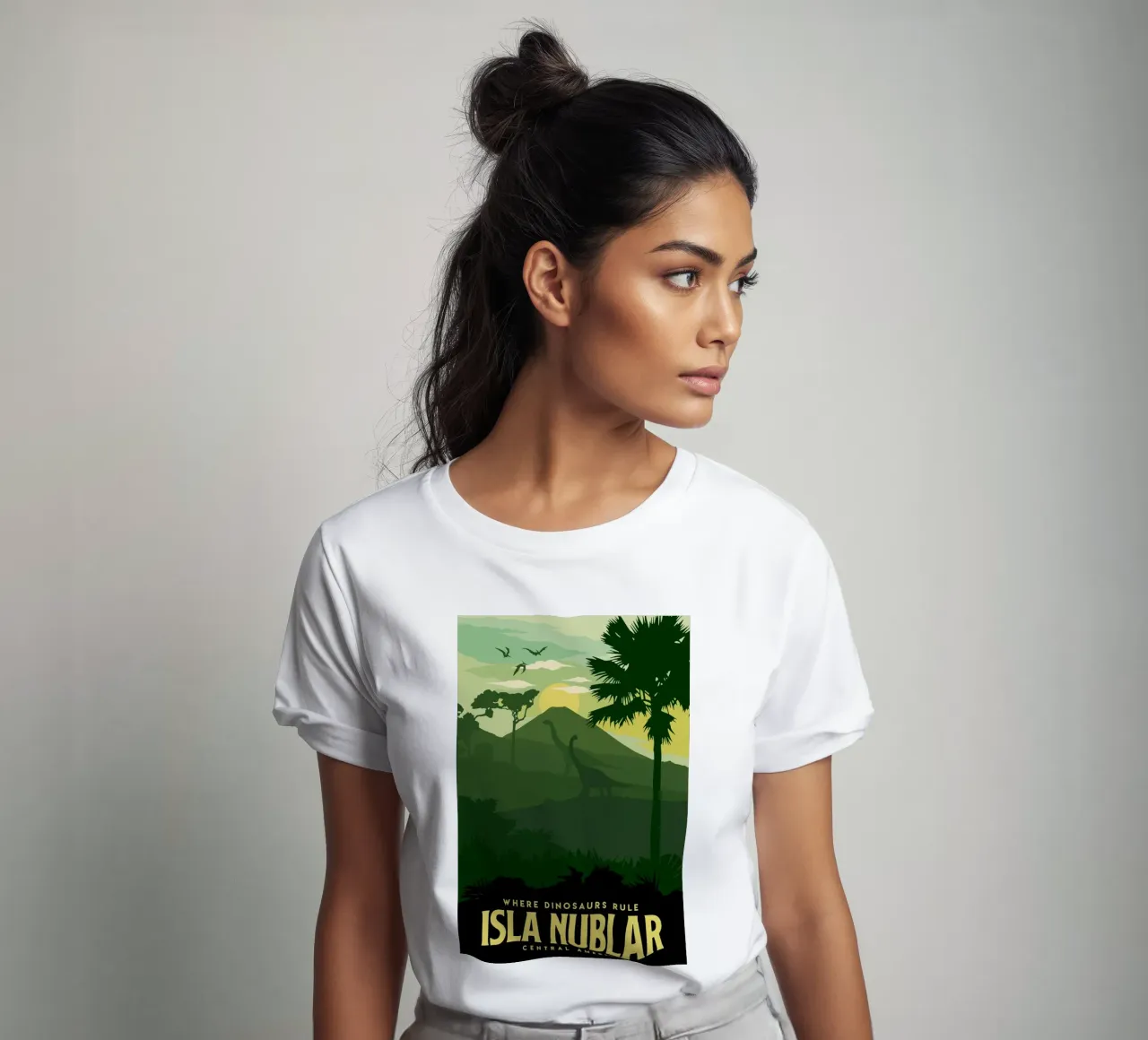 Dove regnano i dinosauri Isla Nublar t-shirt da Alice Slatera