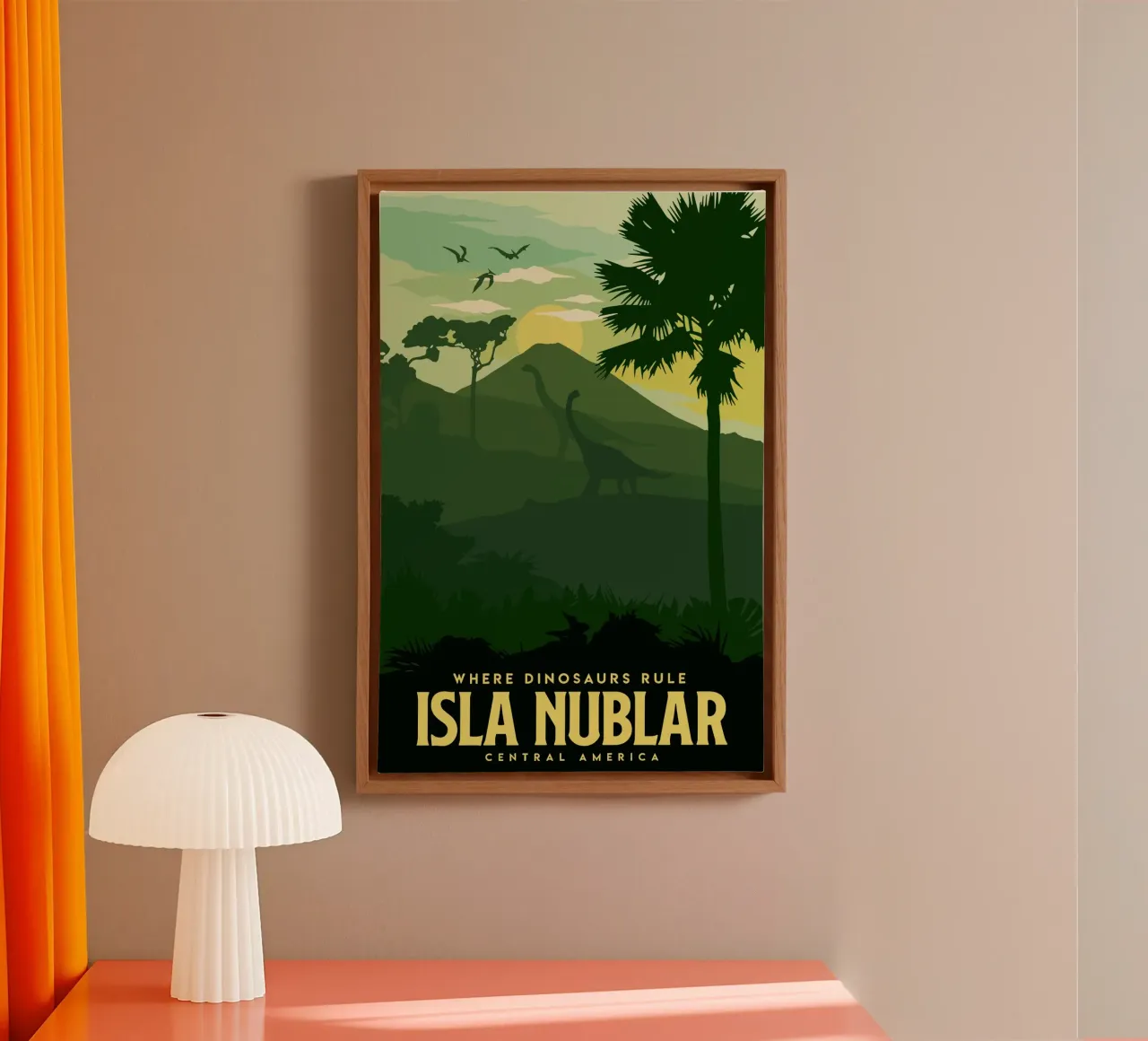 Waar dinosaurussen heersen Isla Nublar canvas met Baklijst van Alice Slatera