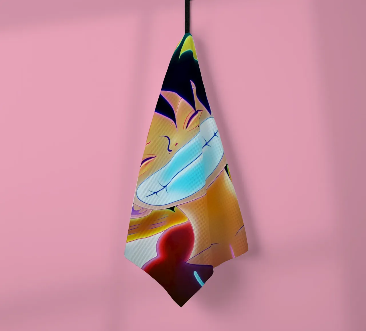 Monkey d Luffy gold smile neon art paño de cocina de BONANZA