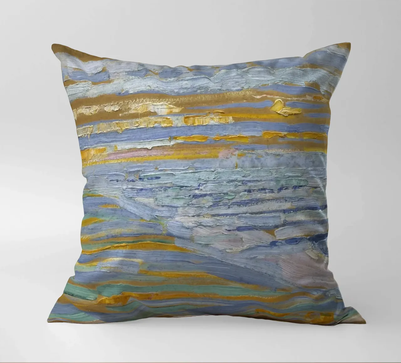 L'orizzonte di Mondrian - Paesaggio marino neoimpressionista cuscino da NorwesClub