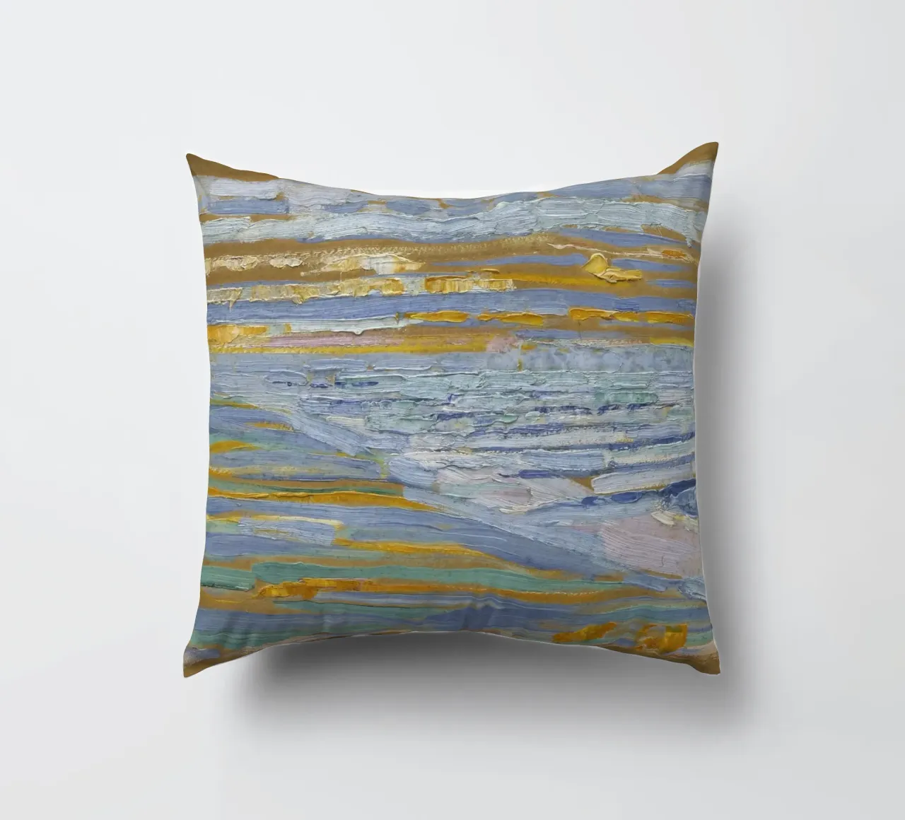 L'orizzonte di Mondrian - Paesaggio marino neoimpressionista cuscino da NorwesClub