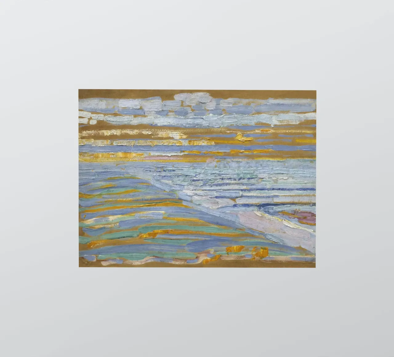 L'orizzonte di Mondrian - Paesaggio marino neoimpressionista adesivo da NorwesClub