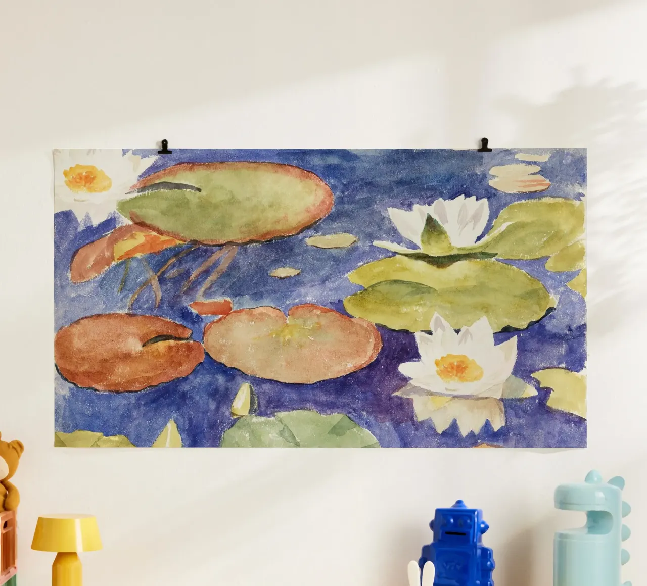 Lo stagno delle ninfee di Monet - Arte floreale impressionista poster da NorwesClub