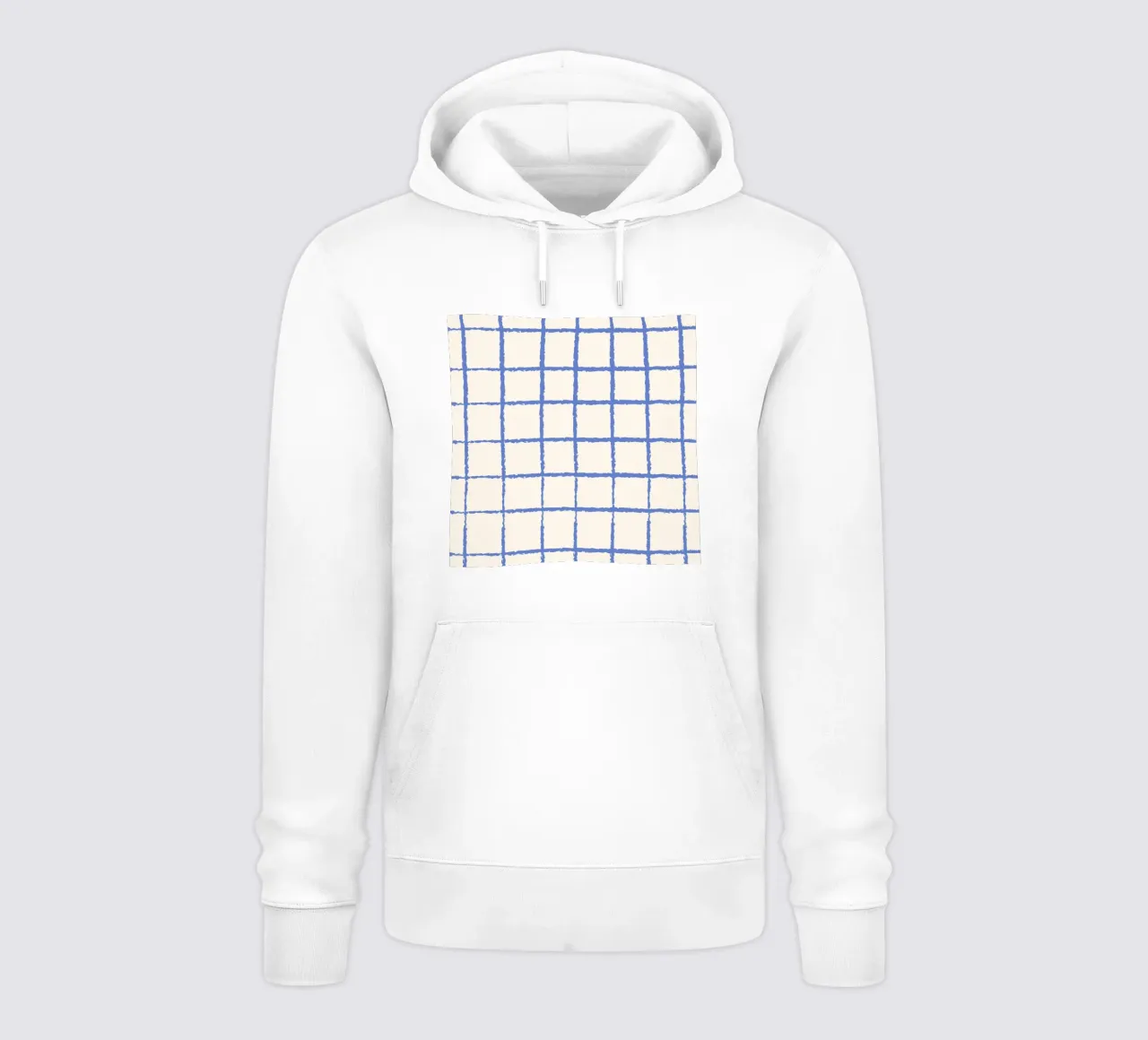Griglia blu disegnata a mano - Modello astratto moderno e minimalista felpa con cappuccio da NorwesClub