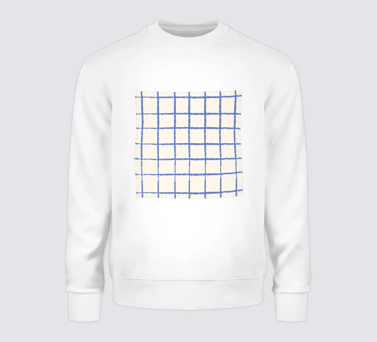 Griglia blu disegnata a mano - Modello astratto moderno e minimalista felpa da NorwesClub