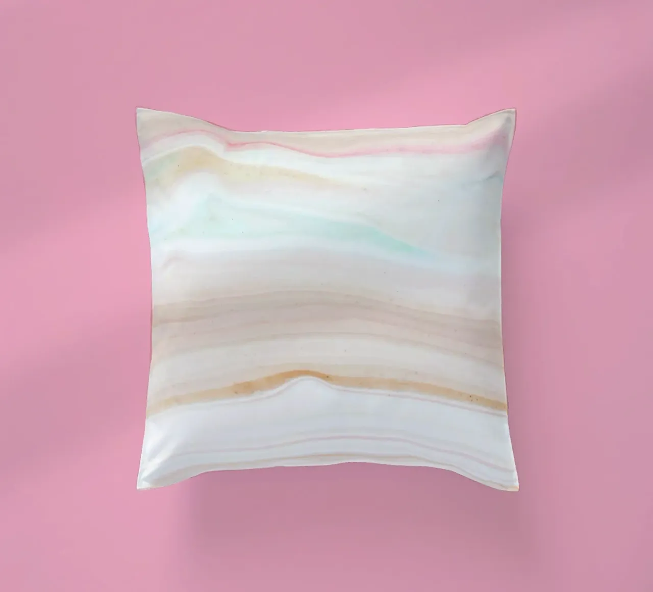 Soft Pastel Agate Swirl - Abstract Fluid Art Print decorative cushion by NorwesClub