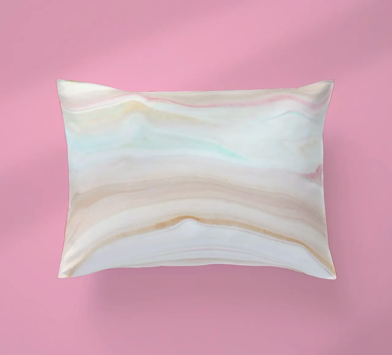 Soft Pastel Agate Swirl - Abstract Fluid Art Print decorative cushion by NorwesClub