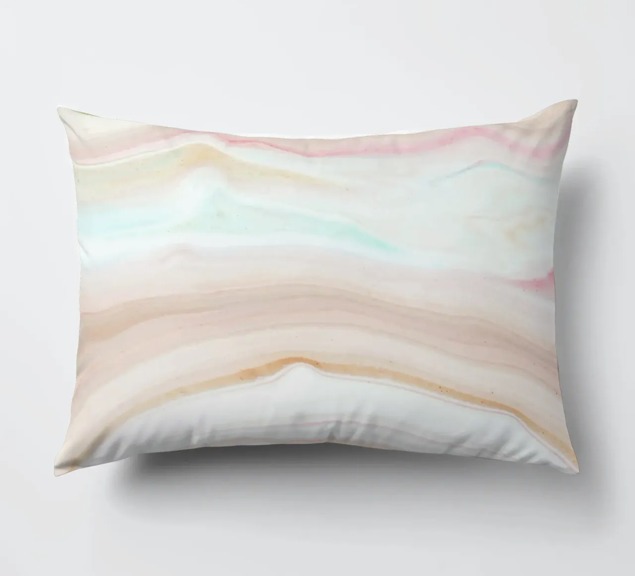 Soft Pastel Agate Swirl - Abstract Fluid Art Print decorative cushion by NorwesClub