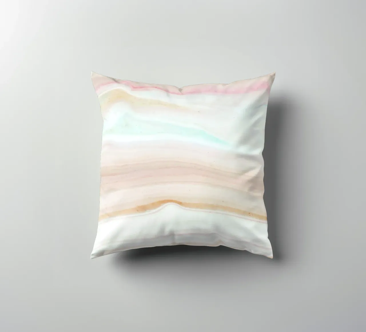 Soft Pastel Agate Swirl - Abstract Fluid Art Print decorative cushion by NorwesClub