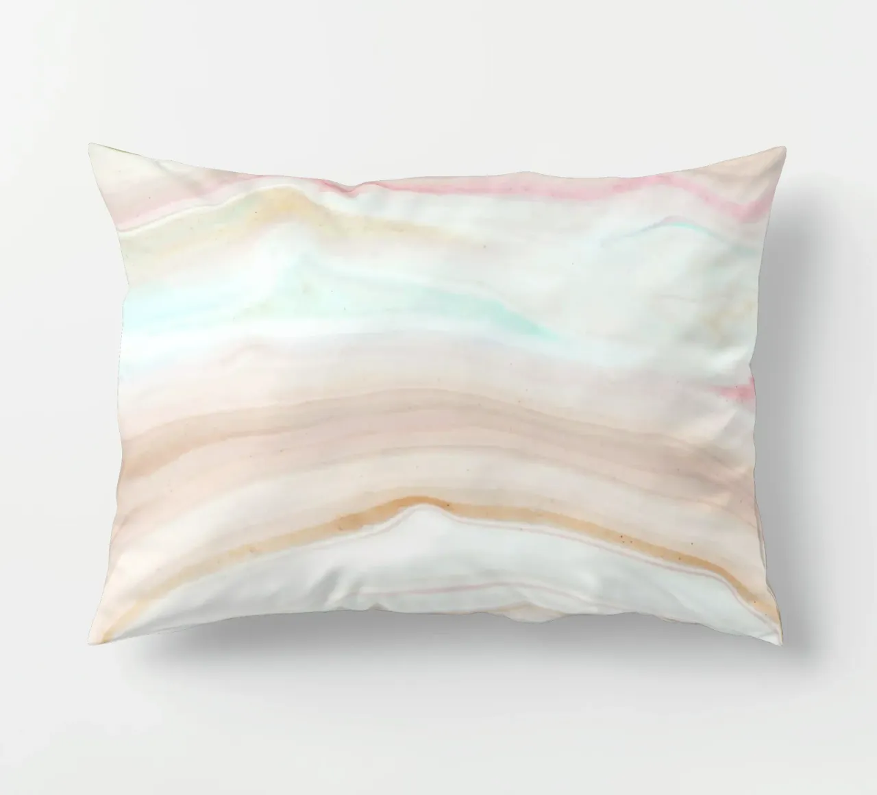 Soft Pastel Agate Swirl - Abstract Fluid Art Print decorative cushion by NorwesClub