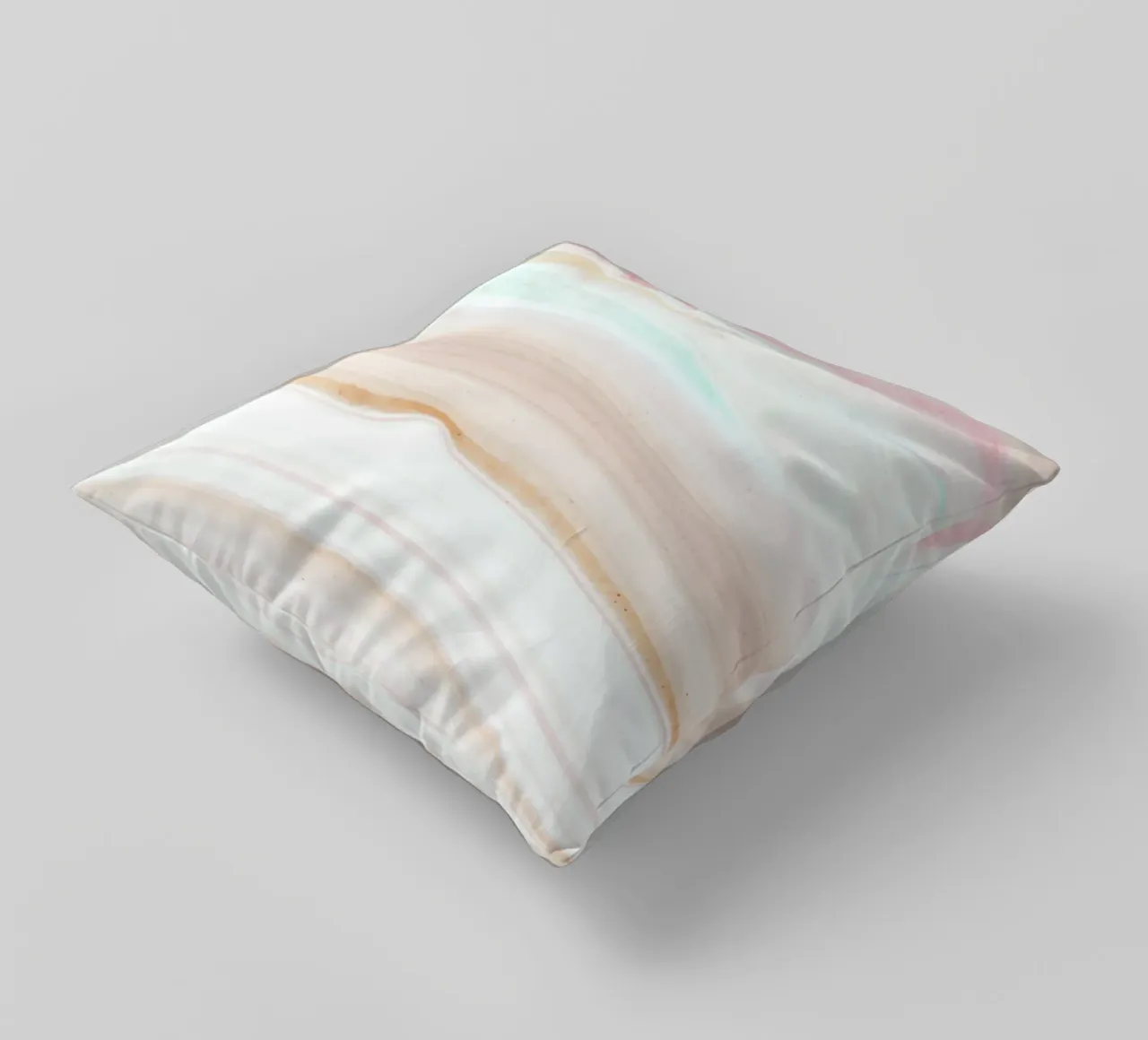 Soft Pastel Agate Swirl - Abstract Fluid Art Print decorative cushion by NorwesClub