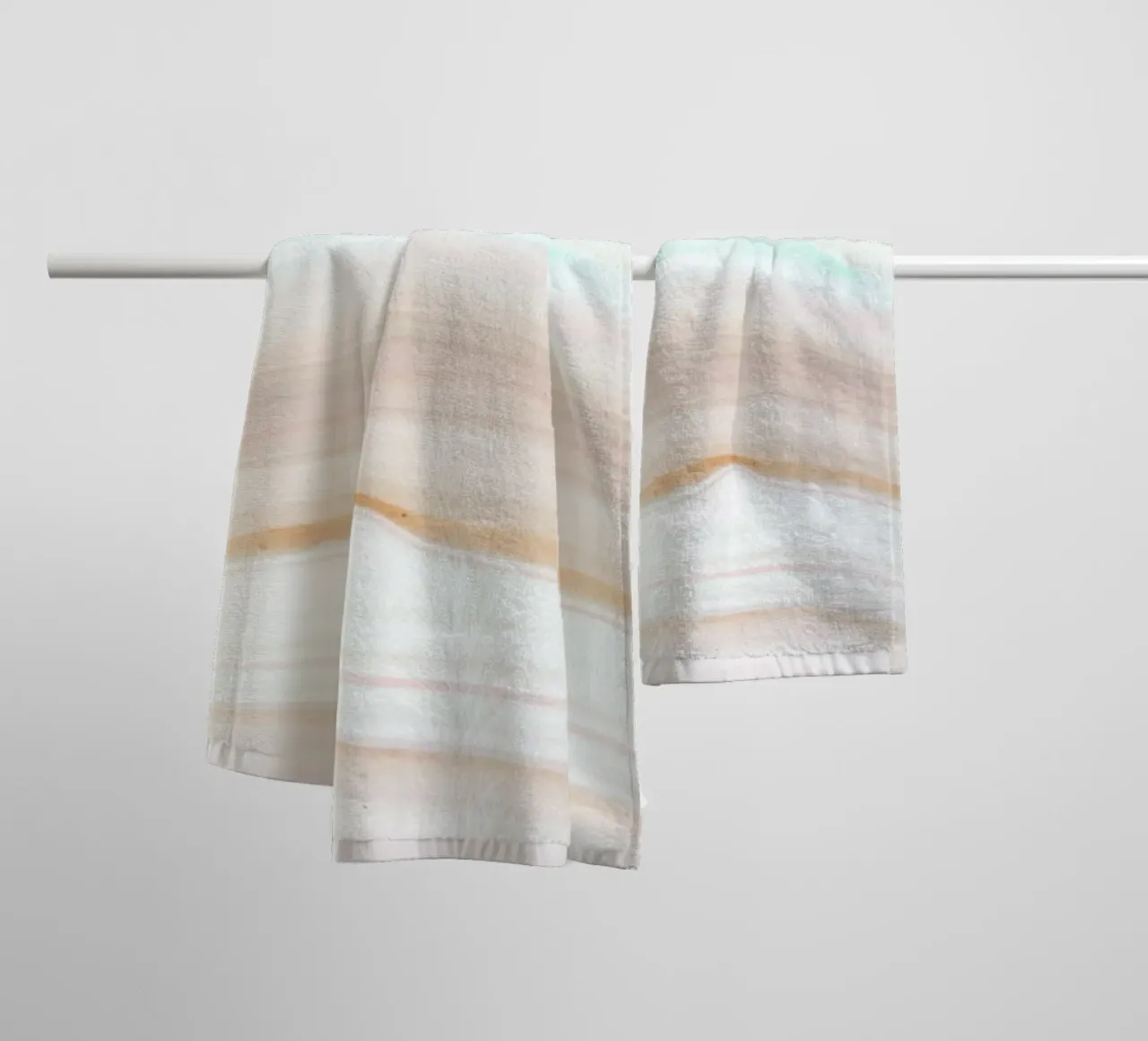 Soft Pastel Agate Swirl - Abstract Fluid Art Print towel by NorwesClub
