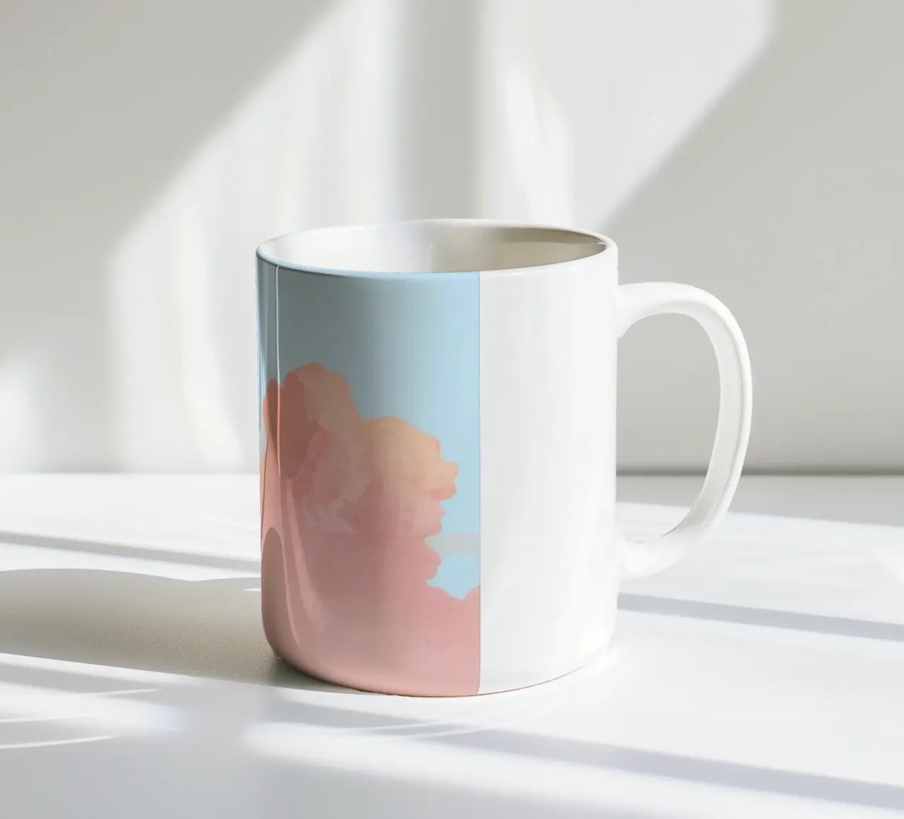 Cotton Candy Cloudscape - Pastel Sky Dream Art ceramic mug by NorwesClub