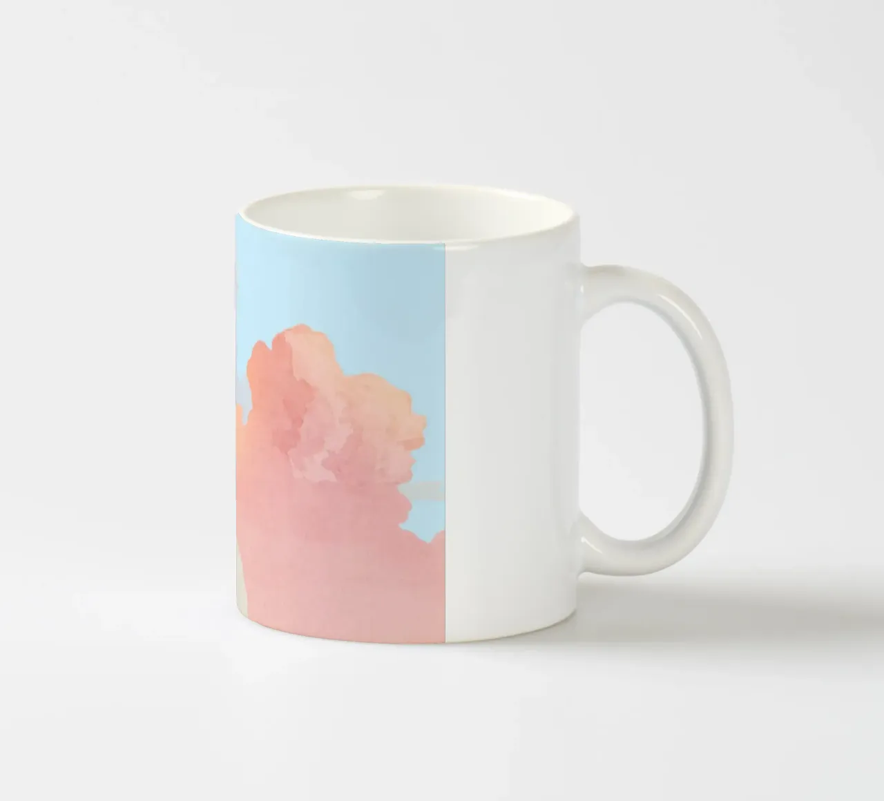 Cotton Candy Cloudscape - Pastel Sky Dream Art ceramic mug by NorwesClub