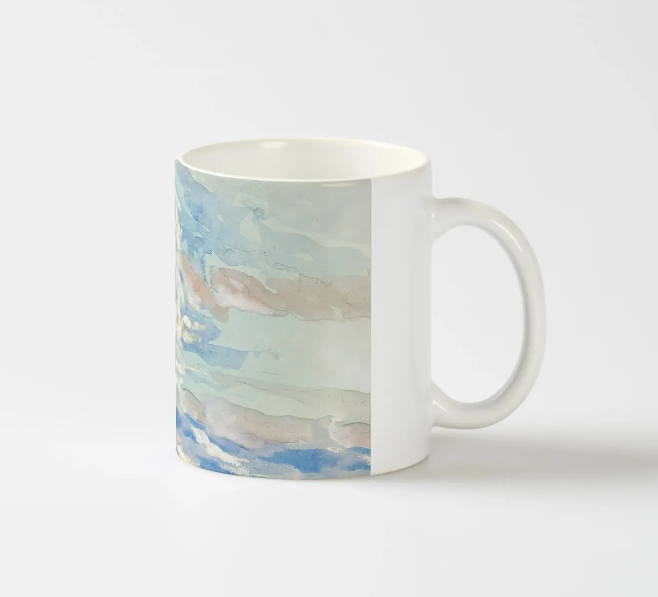 Ätherische Wolkenstudie - Impressionistische Pastell Himmelskunst Keramik Tasse von NorwesClub