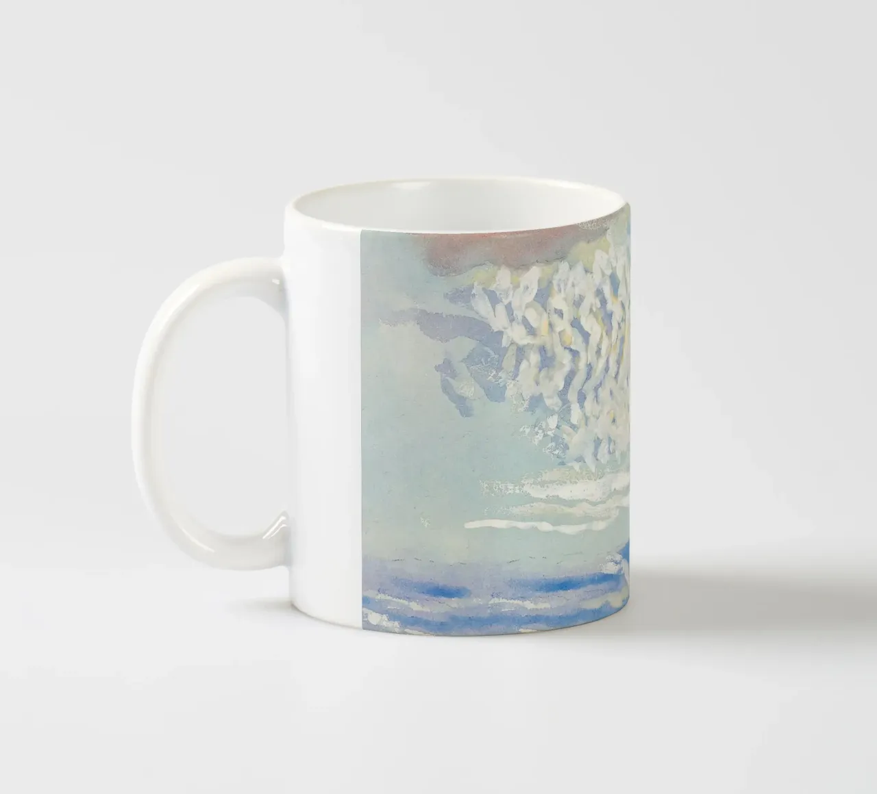 Ätherische Wolkenstudie - Impressionistische Pastell Himmelskunst Keramik Tasse von NorwesClub