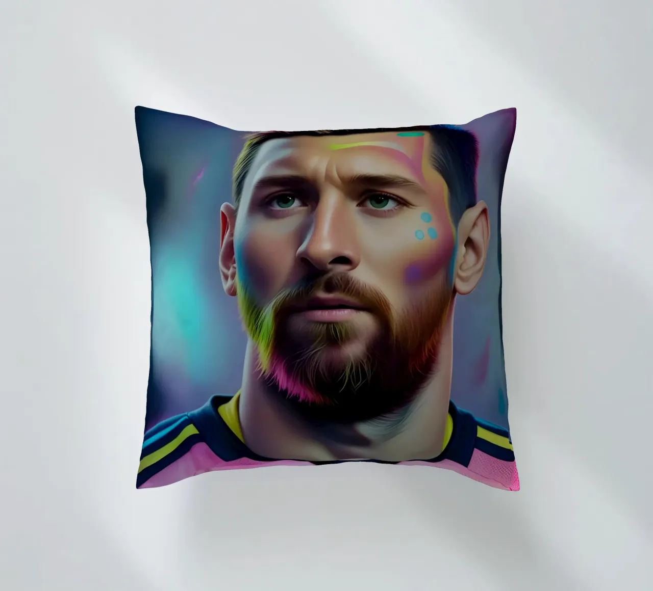 Messi ritratto rosa cuscino da BONANZA