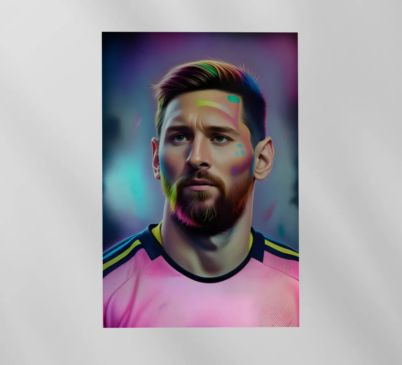 Messi ritratto rosa pellicola backlit da BONANZA