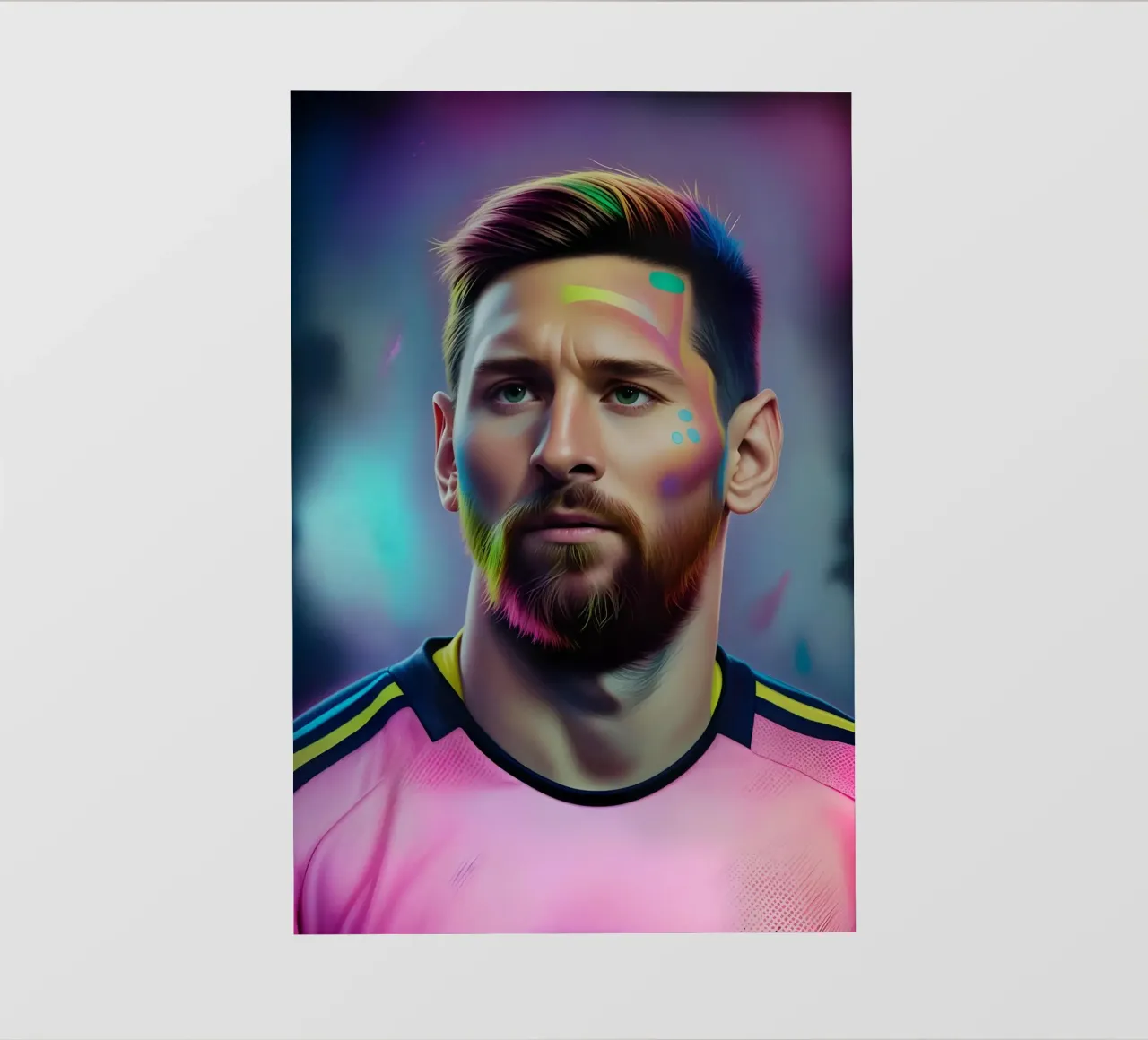 Messi ritratto rosa pellicola backlit da BONANZA