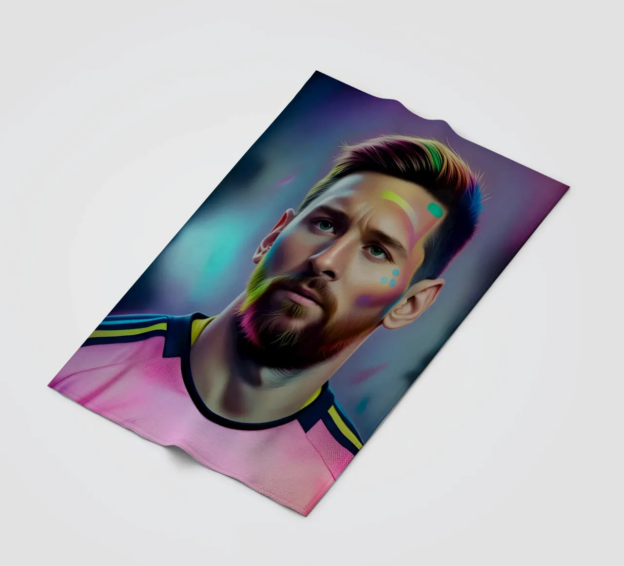 Messi ritratto rosa coperta in pile da BONANZA