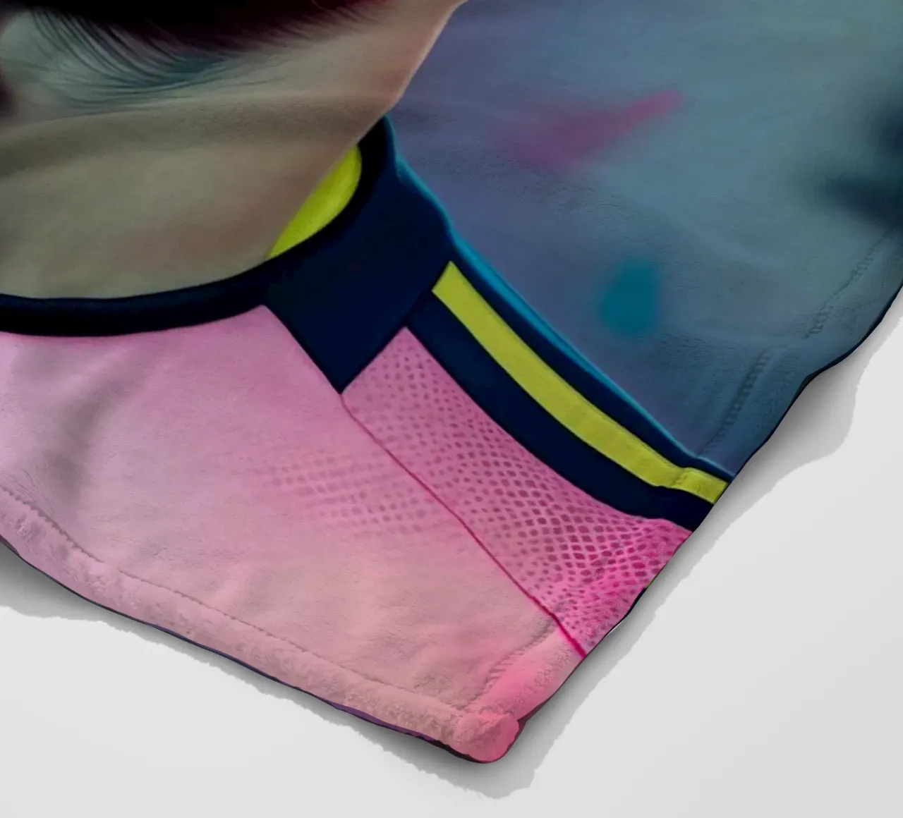 Messi ritratto rosa coperta in pile da BONANZA