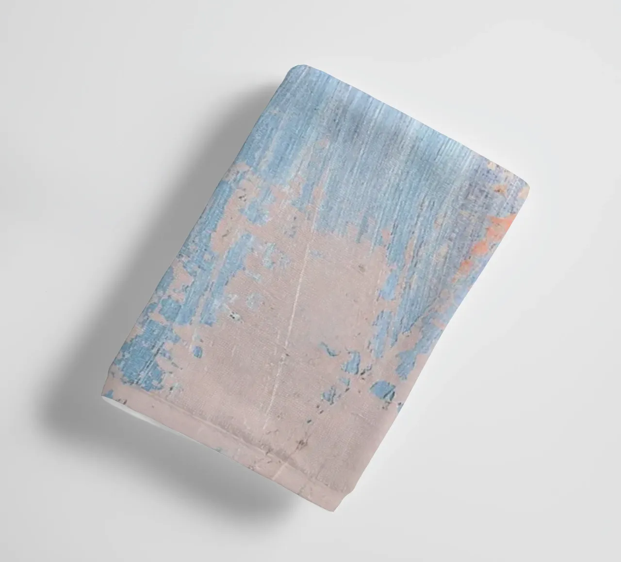 Distressed Peach & Blue Abstract - Textured Modern Art towel by NorwesClub