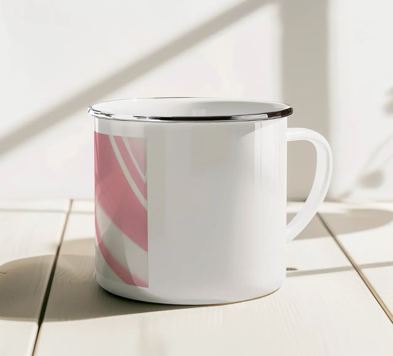 Remolino de lavanda rosa suave - Impresión abstracta de arte fluido taza de esmalte de NorwesClub