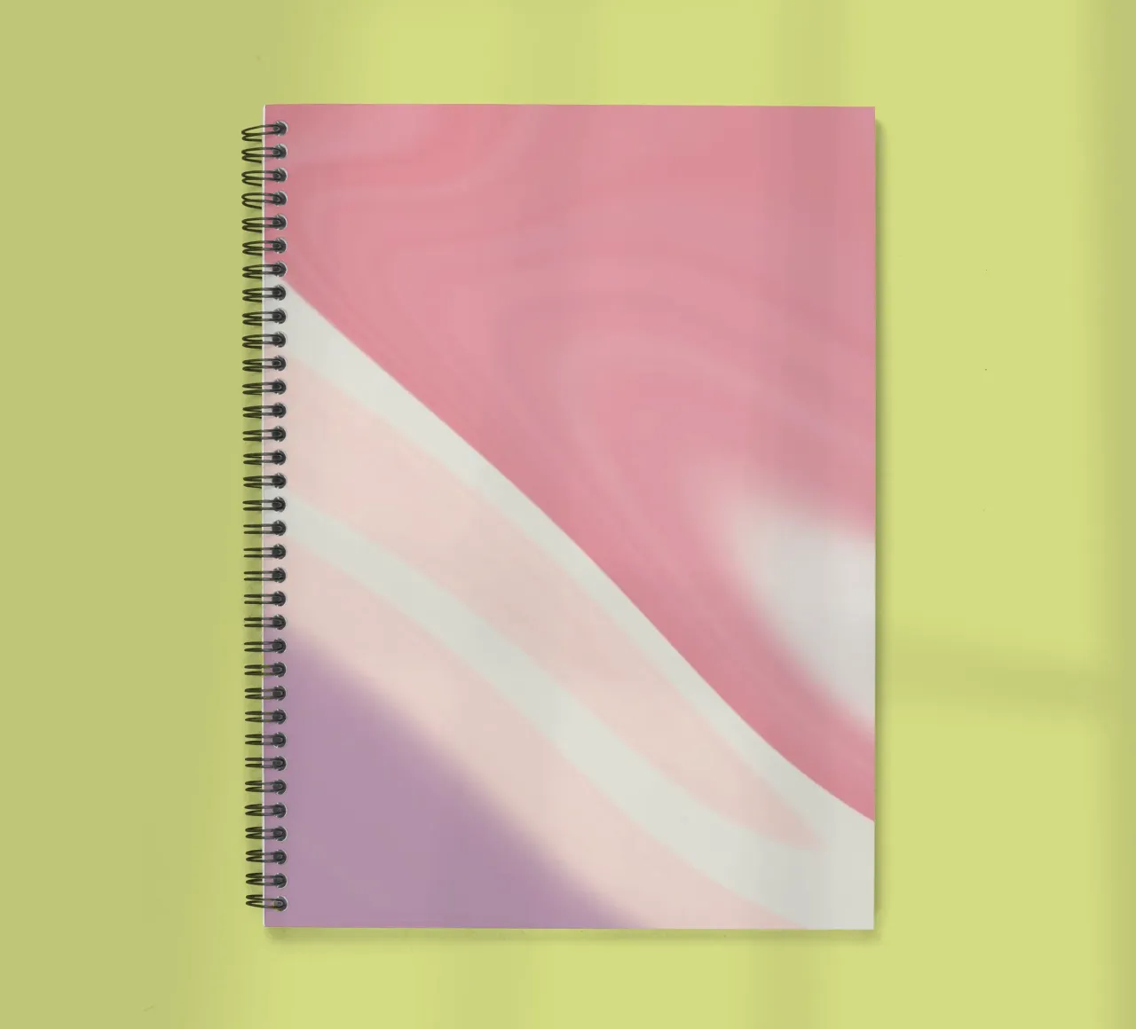 Soft Pink Lavender Swirl - Abstract Fluid Art Print spiral notebook by NorwesClub