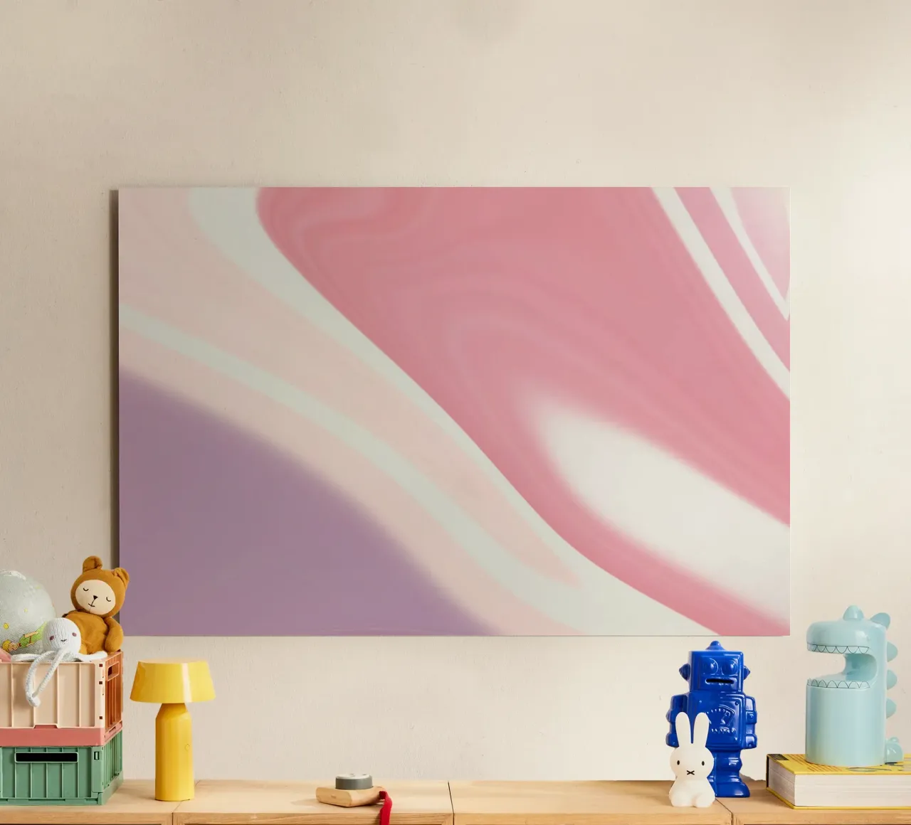 Soft Pink Lavender Swirl - Abstract Fluid Art Print forex plate by NorwesClub