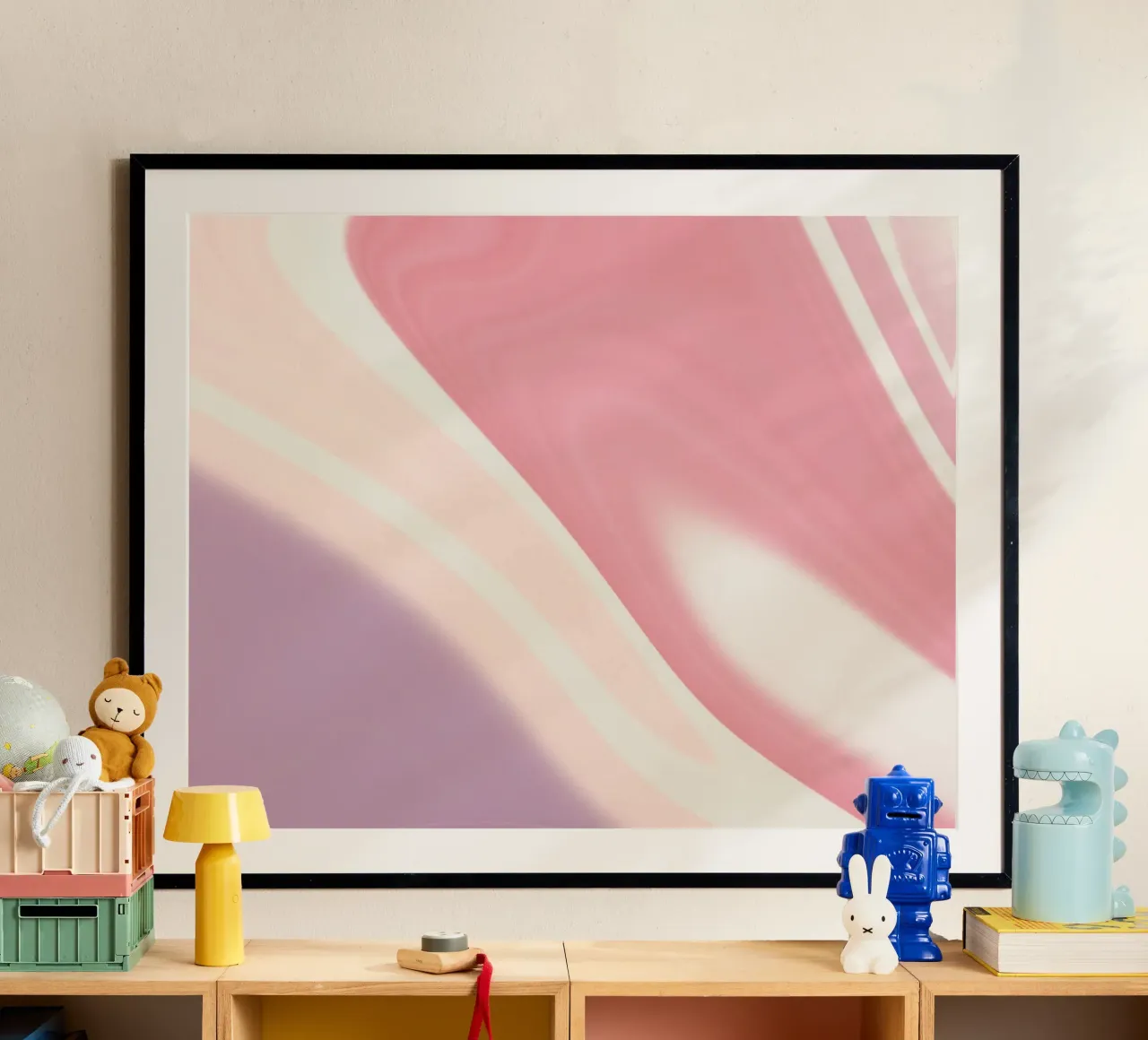 Soft Pink Lavender Swirl - Abstract Fluid Art Print poster by NorwesClub
