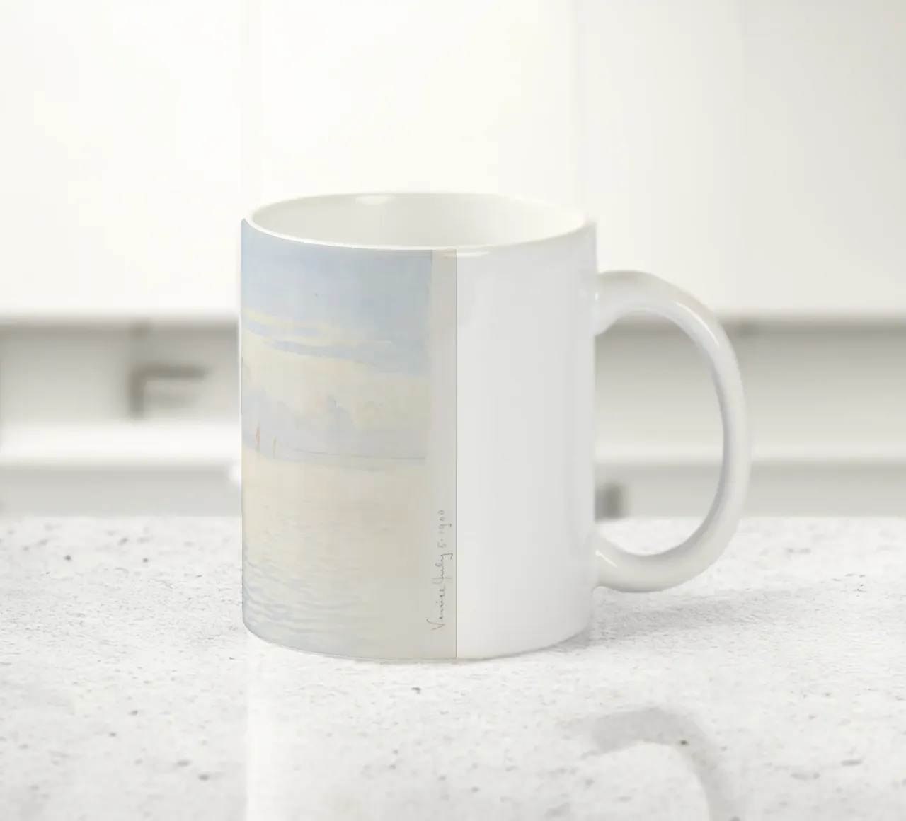 Venice July 1900 Seascape - Impressionist Watercolor Calm ceramic mug by NorwesClub