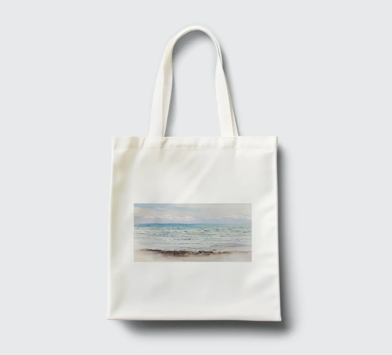 Serene Ocean Waves - Impressionist Watercolor Seascape tote bag by NorwesClub