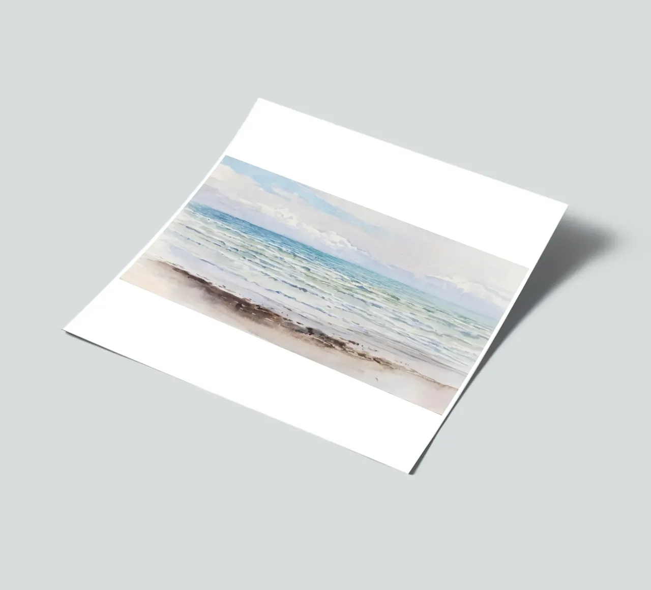 Serene Ocean Waves - Impressionist Watercolor Seascape sticker sheet by NorwesClub